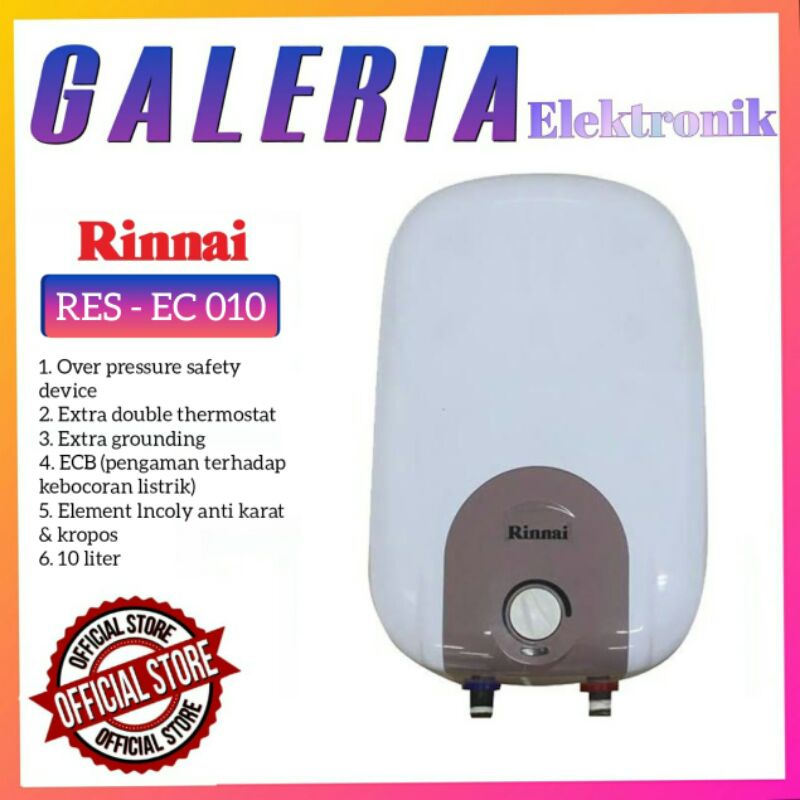 Jual Rinnai Res Ec Water Heater Listrik Pemanas Air Liter Watt