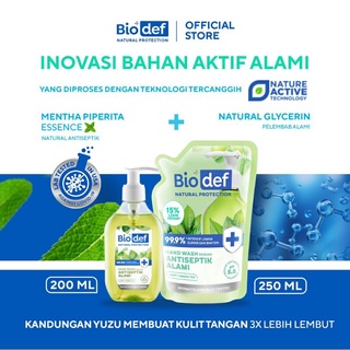 Jual Biodef Natural Protection Hand Wash 200 Ml Shopee Indonesia