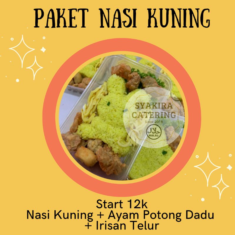 Jual NASI KUNING BOX NASI KUNING LENGKAP NASI KUNING PER PORSI