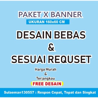 Jual Cetak X Banner Desain Bebas Ukuran X Cm Shopee Indonesia