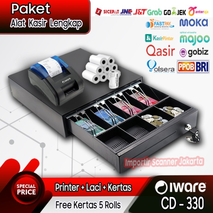 Jual Office Kantor Paket Alat Kasir Android Bluetooth Cash Drawer