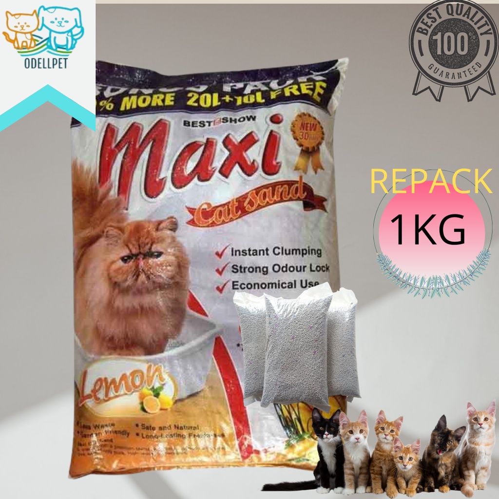 Jual Maxi Cat Sand Premium Pasir Kucing Gumpal Wangi Repack Kg Kg