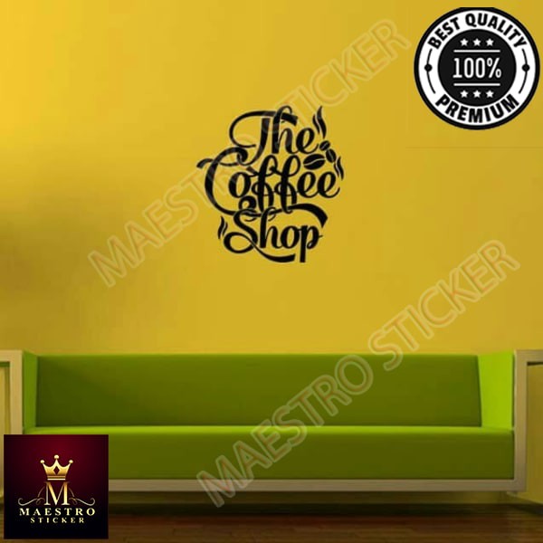 Jual M STICKER Stiker The Coffee Shop Wall Sticker Kaca Jendela