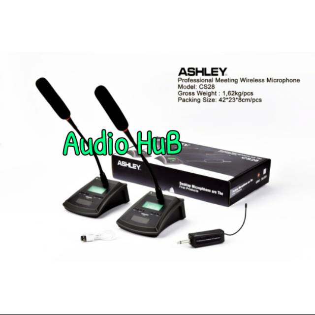 Jual MIC PODIUM MEJA ASHLEY CS28 WIRELESS MICROPHONE CS 28 ORIGINAL