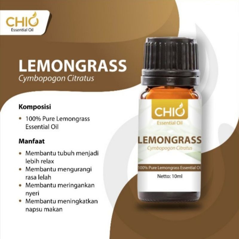 Jual Essential Oil Lemongrass Sereh Minyak Atsiri Aromatherapy Chio