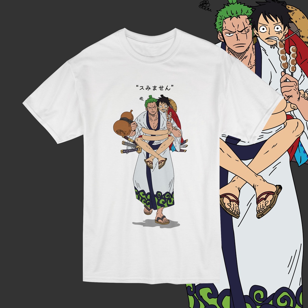 Jual Kaos Anime Tshirt Jepang Harakiri Walking Zoro Luffy Shopee