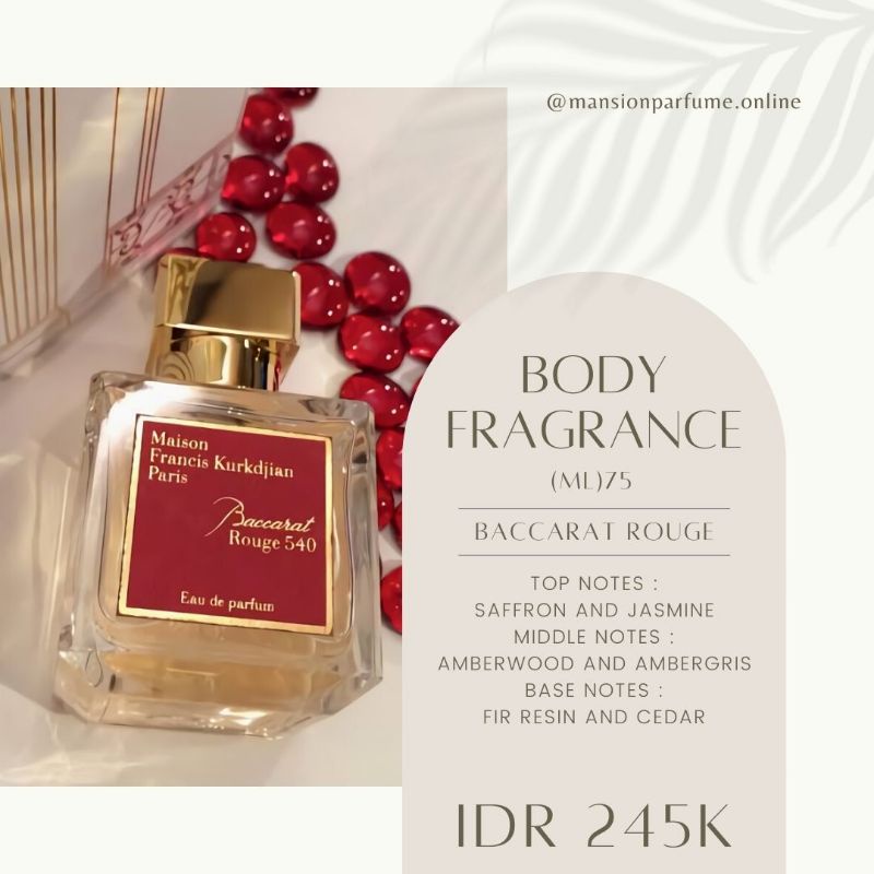 Jual MANSION Parfum Premium Baccarat Rouge Shopee Indonesia