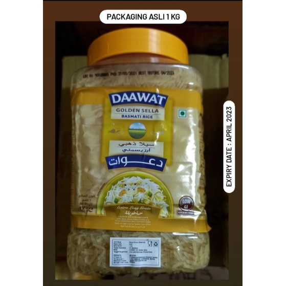 Jual Basmati Daawat Golden Sella Pack 1 Kg Asli Shopee Indonesia