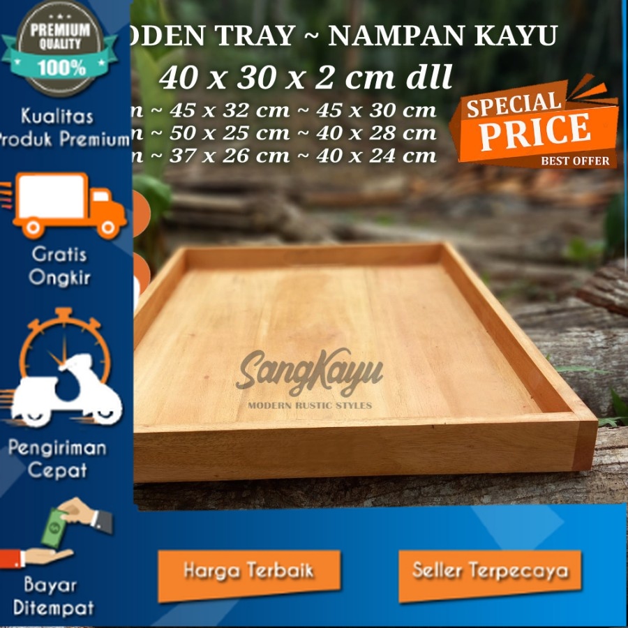 Jual Wooden Tray X Cm Nampan Kayu Kotak Seserahan Hantaran Cake Box