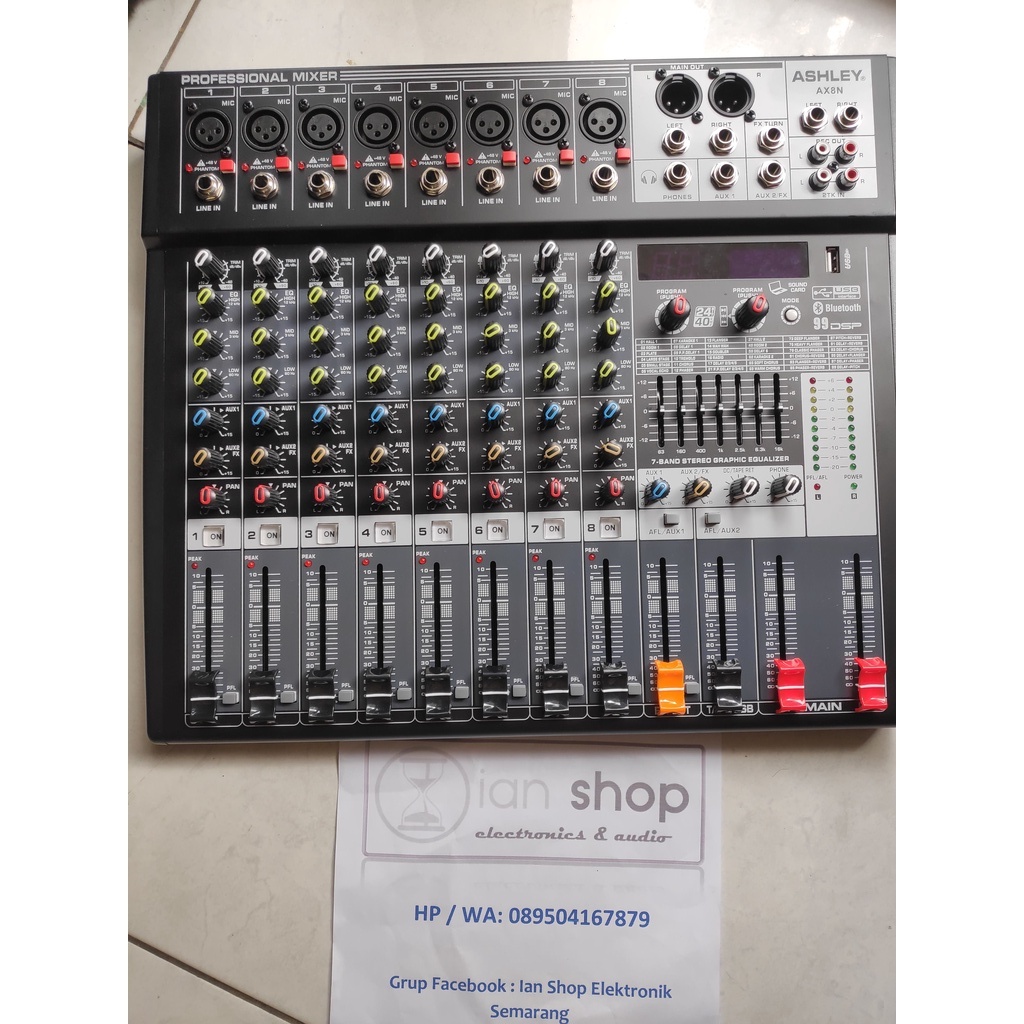 Jual Mixer Audio Ashley Ax N V New Channel Efek Digital Dsp Usb