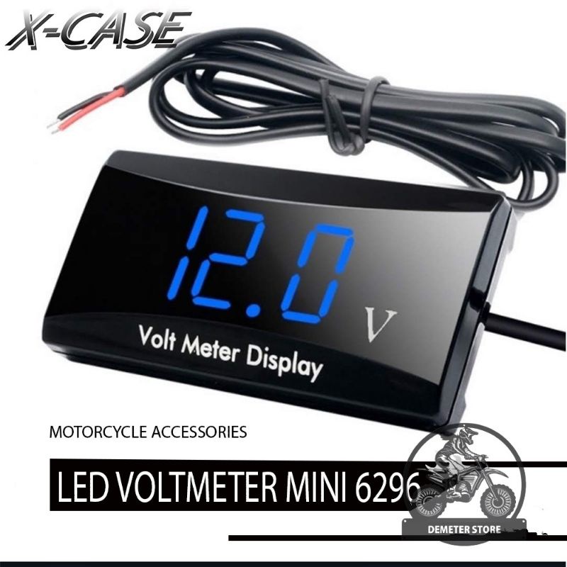 Jual Voltmeter Mini Pengukur Aki Motor 6296 Ukur Aki Digital Motor