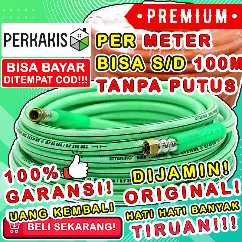 Jual Selang Kompresor Angin Gas Kompor Tekiro Slang 10 Meter Lpg