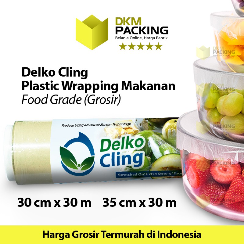 Jual Plastik Cling Wrap Food Wrapping Pembungkus Makanan Delko Cling