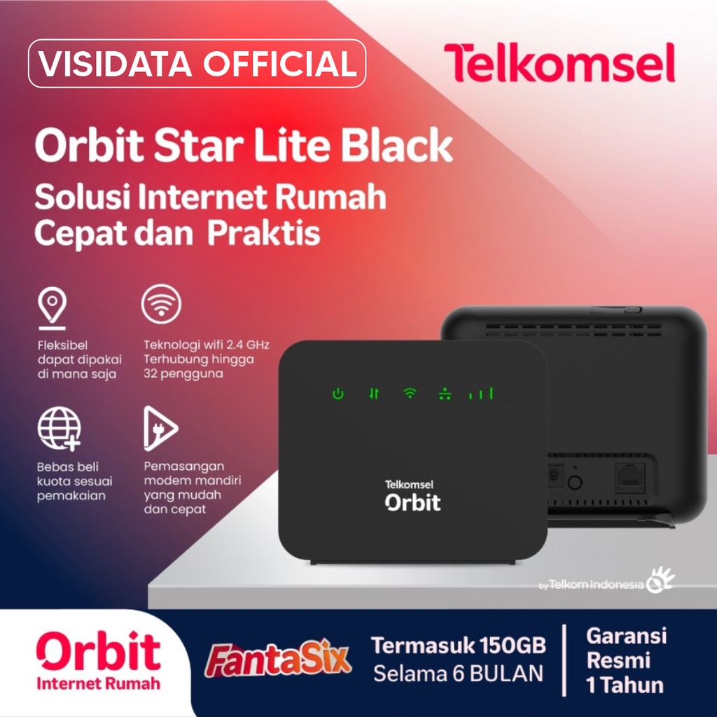 Jual Telkomsel Orbit StarLite Modem WiFi 4G High Speed Bonus Kuota