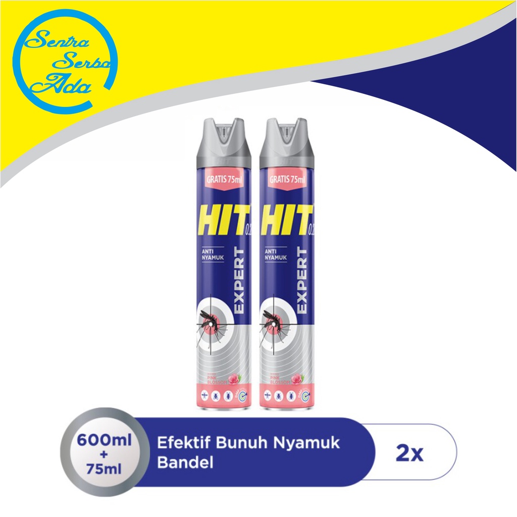 Jual HIT Aerosol Expert Sweet Flower 600 75 ML 2 Pcs Obat Nyamuk