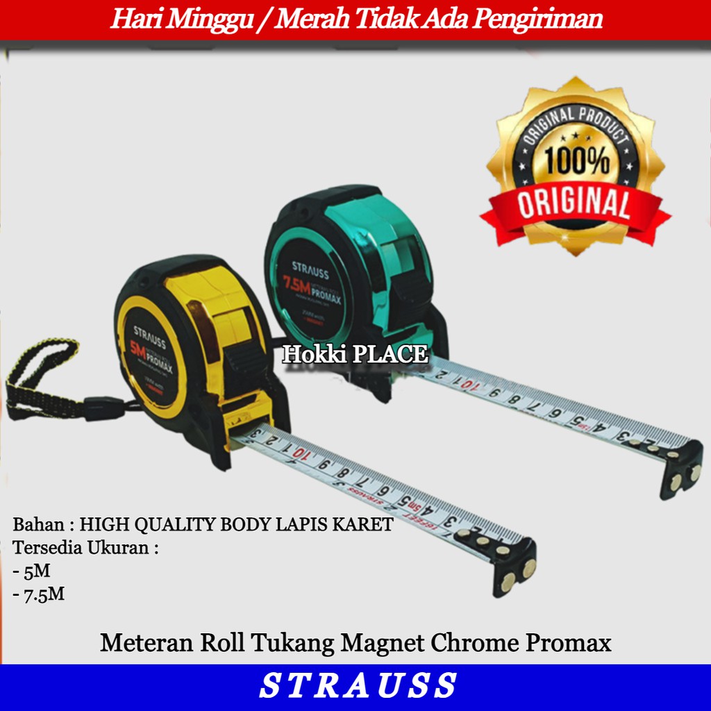 Jual Meteran Roll Ukuran M Tukang Bangunan Roll Meter Jaket Measuring