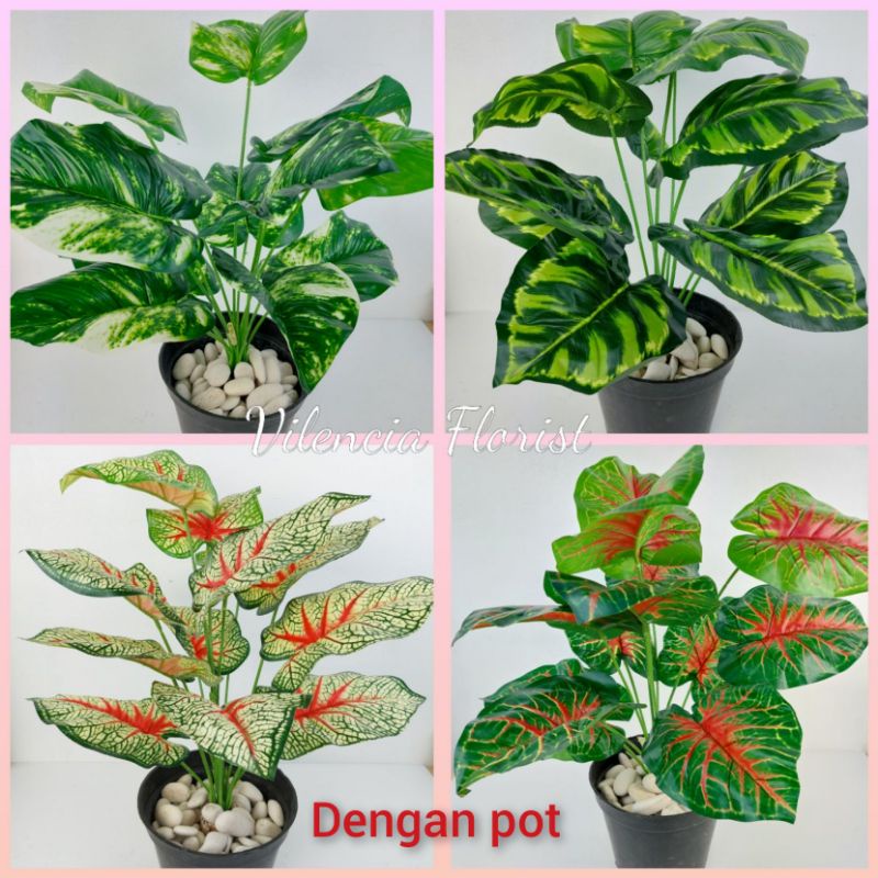 Jual Tanaman Hias Daun Monstera Keladi Palsu Plastik Hias Artificial