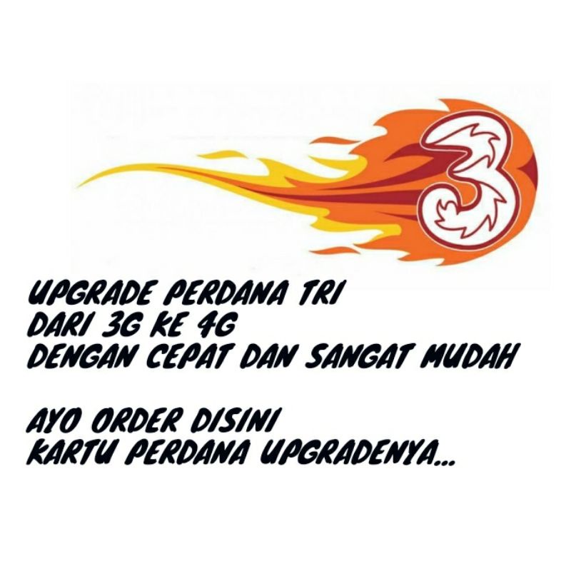 Jual Nomor Perdana Upgrade Kartu Perdana Upgrade Three G Ke G Tanpa