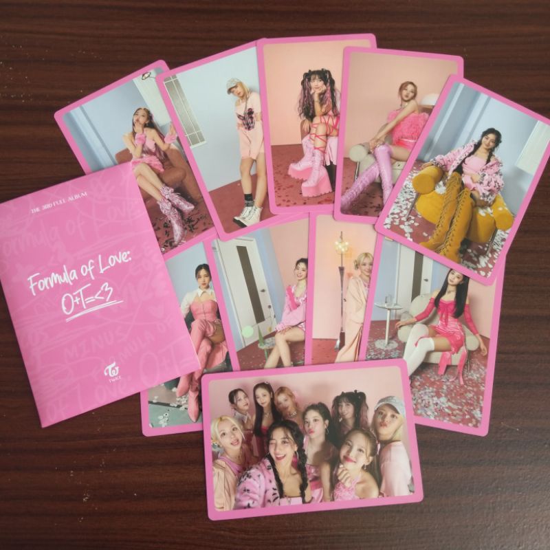 Jual TWICE OFFICIAL PHOTOCARD BENEFIT SET ALBUM FORMULA OF LOVE PINK