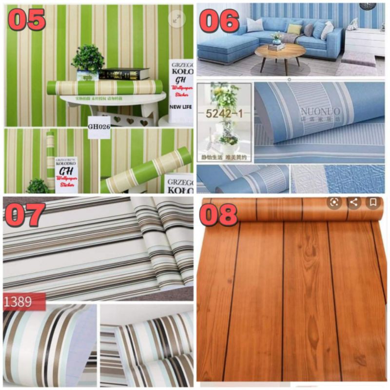 Jual WALLPAPER STICKR GARIS KAYU PAPAN 45CMX10M Shopee Indonesia