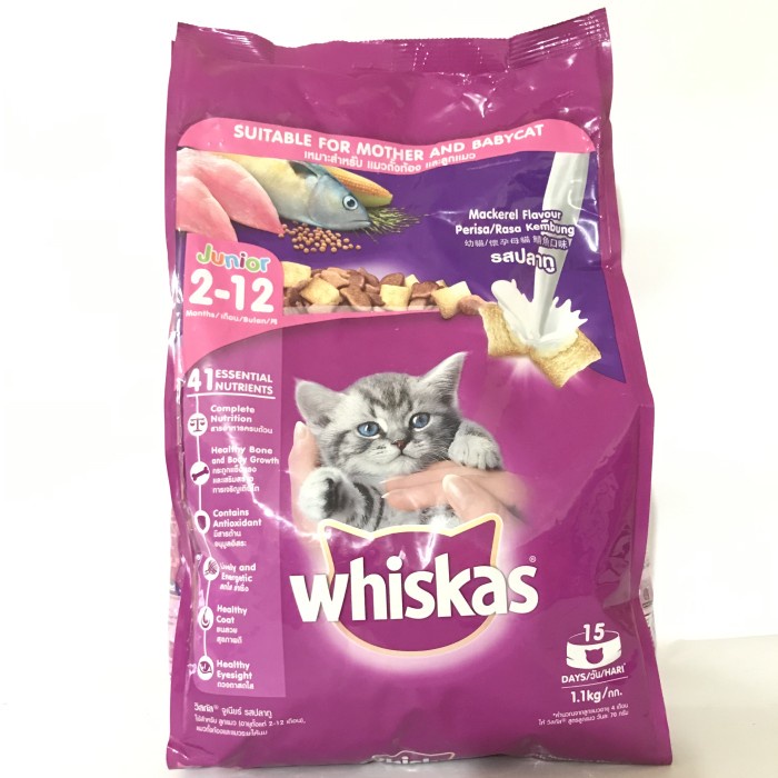 Jual Whiskas Junior Mackerel 1 1Kg Freshpack Makanan Kucing Kering