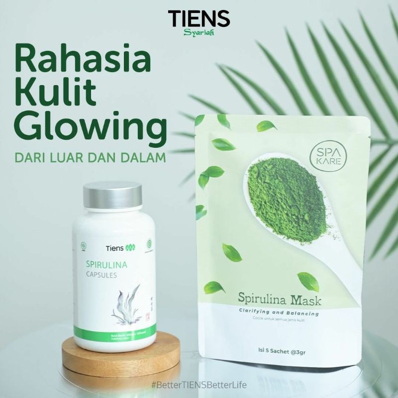 Jual Spakare Spirulina Mask Kemasan Baru Tiens Shopee Indonesia