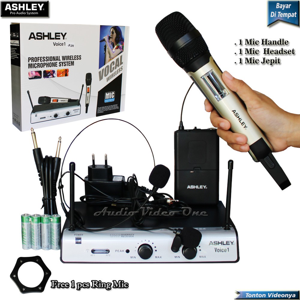 Jual Mic Wireless Ashley Voice Pjh Microphone Genggam Headset