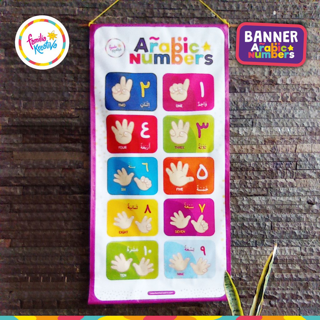 Jual Banner Arabic Numbers Familia Kreativa Hiasan Dinding Jumbo