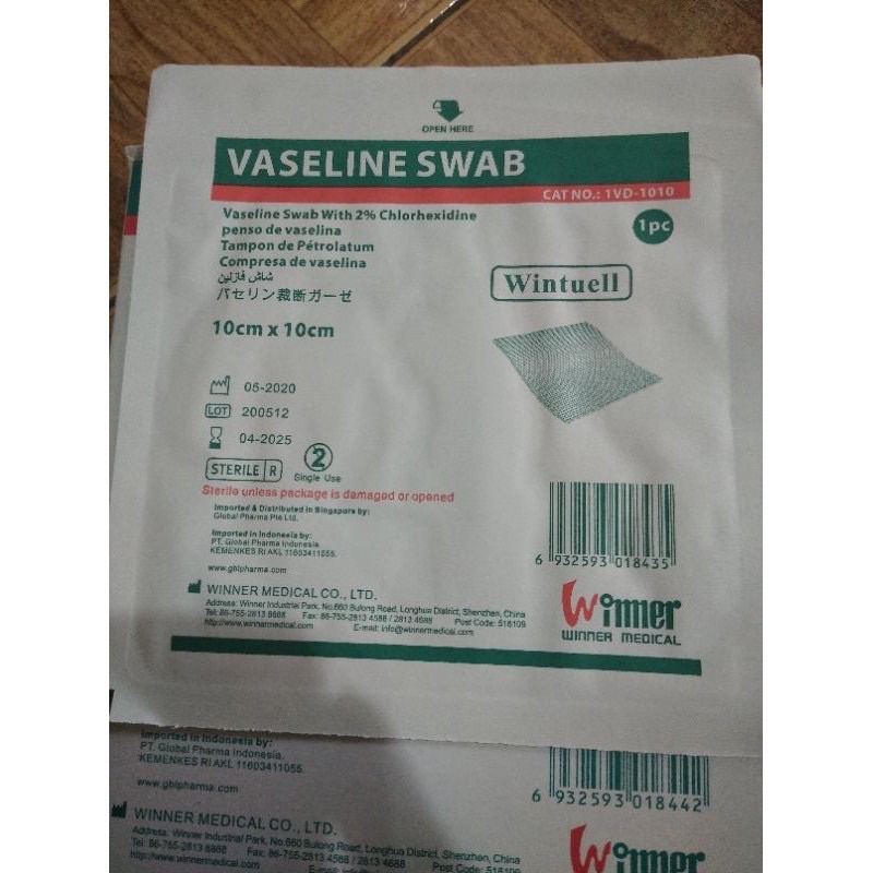 Jual Vaseline Swab Sufratule X Cm Shopee Indonesia