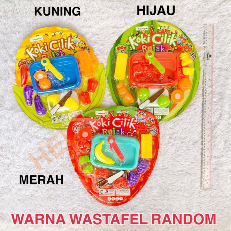 Jual Mainan Koki Cilik Rujak Masak Masakan Buah Sayur Wastafel