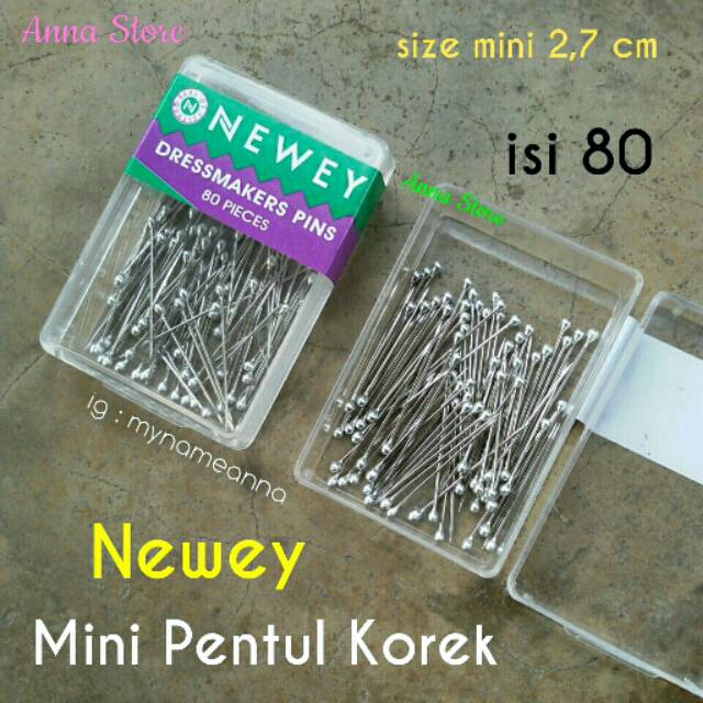 Jual Mini Jarum Pentul Korek Wijen Premium Newey Isi Silver