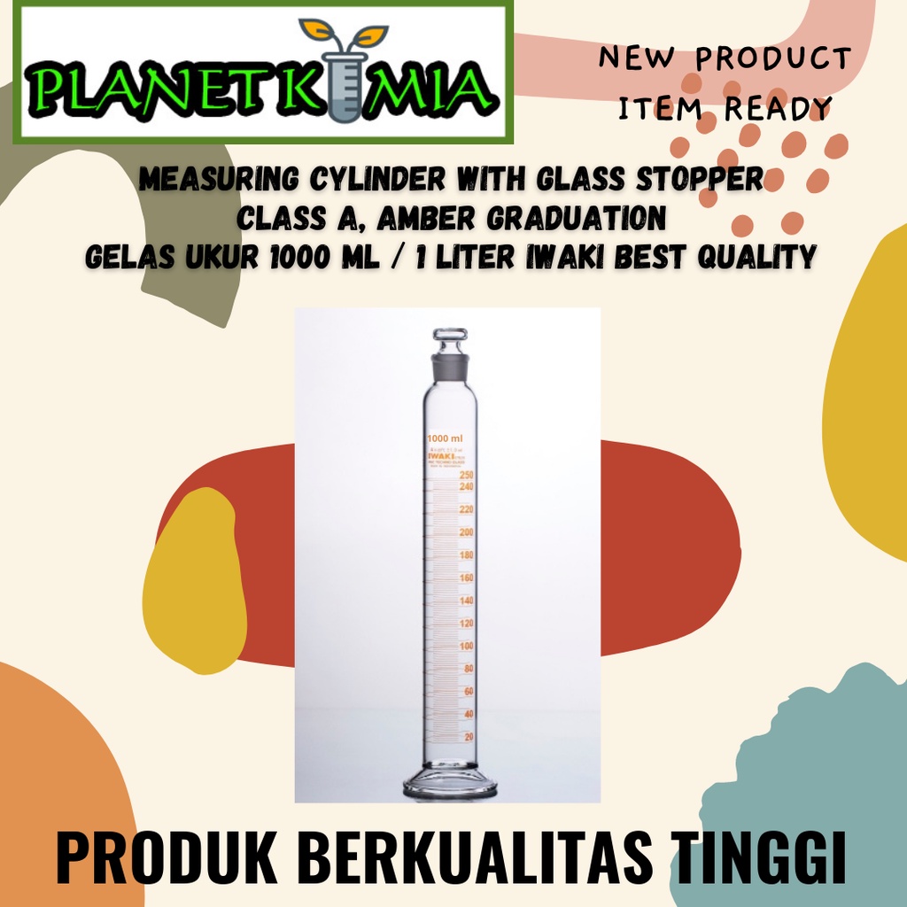 Jual Measuring Cylinder With Glass Stopper Class A Amber Graduation