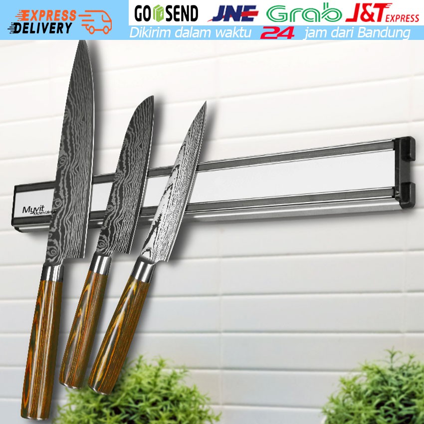 Jual Strong Magnetic Knife Holder Tempat Pisau Magnet Rak Dapur Pisau