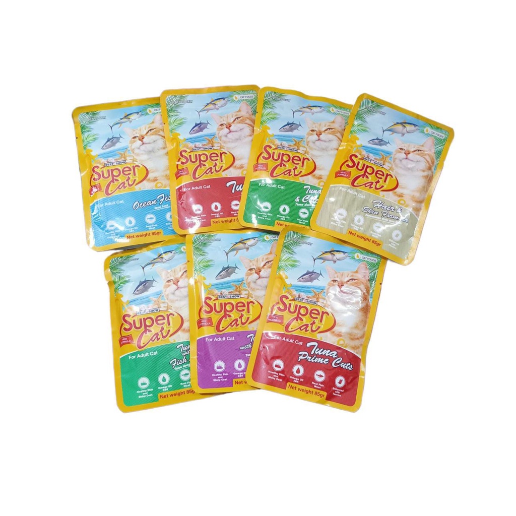 Jual SUPER CAT POUCH ADULT ALL VARIAN 85 GR Shopee Indonesia