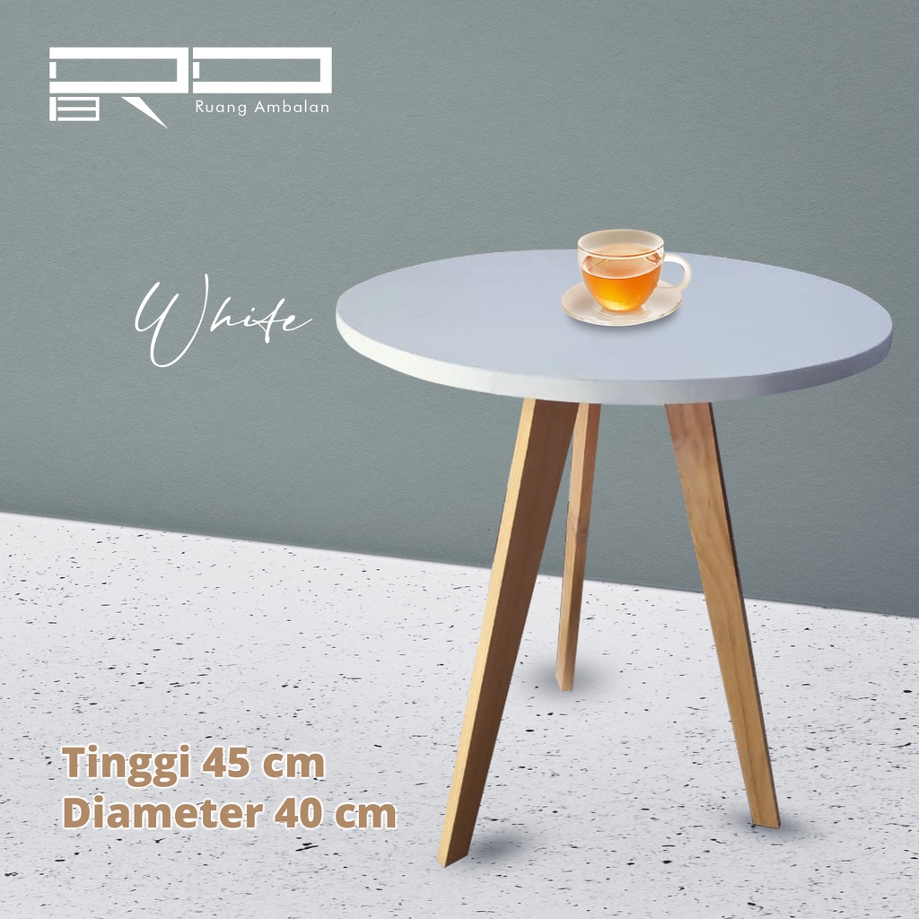 Jual Meja Bundar Bulat Minimalis Coffee Table Meja Cafe Kopi Round