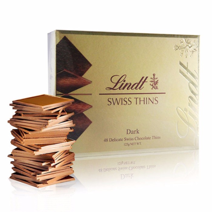 Jual LINDT SWISS THINS DARK CHOCOLATE COKLAT LINDT IMPORT Shopee