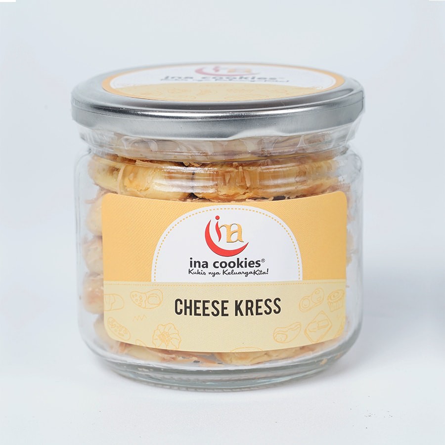 Jual Kue Ina Cookies Cheese Krees JAR Toples Kaca Kue Kering Bandung