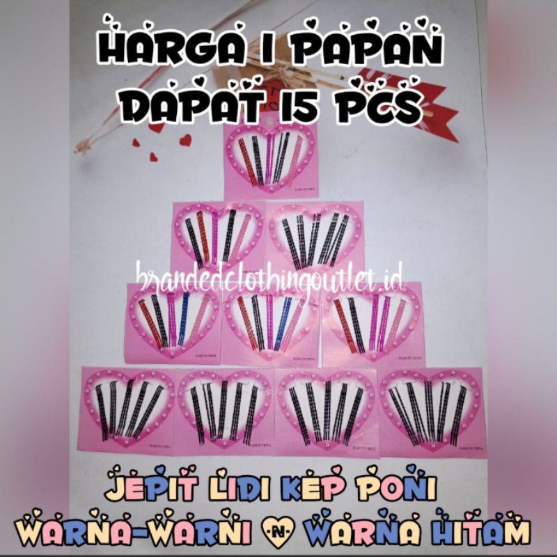 Jual Jepit Lidi Warna Warni Lucu Jepit Poni Hitam Kep Lidi