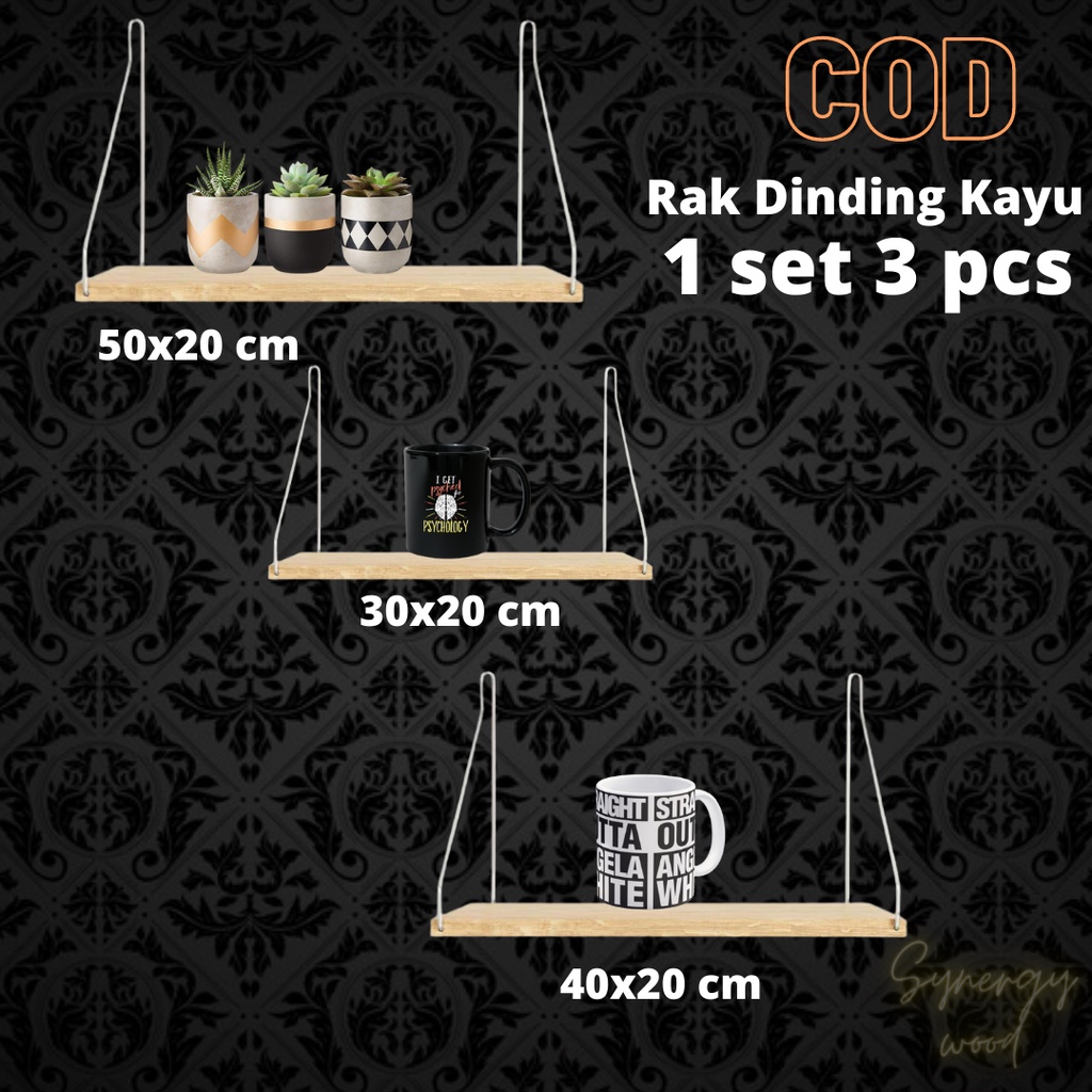 Jual Rak Dinding Kayu Gantung X Cm Set Pcs Rak Dinding Rak