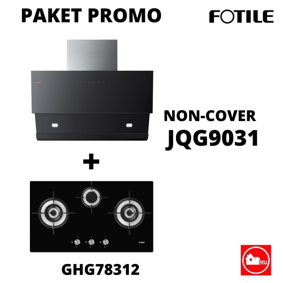 Jual PAKET PROMO FOTILE KOMPOR TANAM GAS GHG78312 COOKER HOOD JQG9031