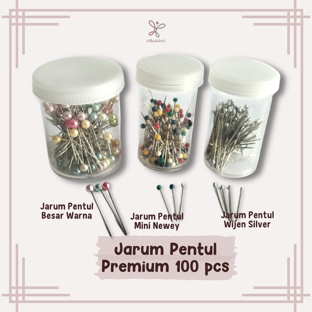 Jual JARUM PENTUL Pastel Besar Nemoto Kecil Mini Newey Wijen Silver