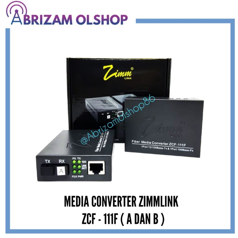 Jual Media Converter Fiber Optik Zimmlink Zcf F Set A Dan B