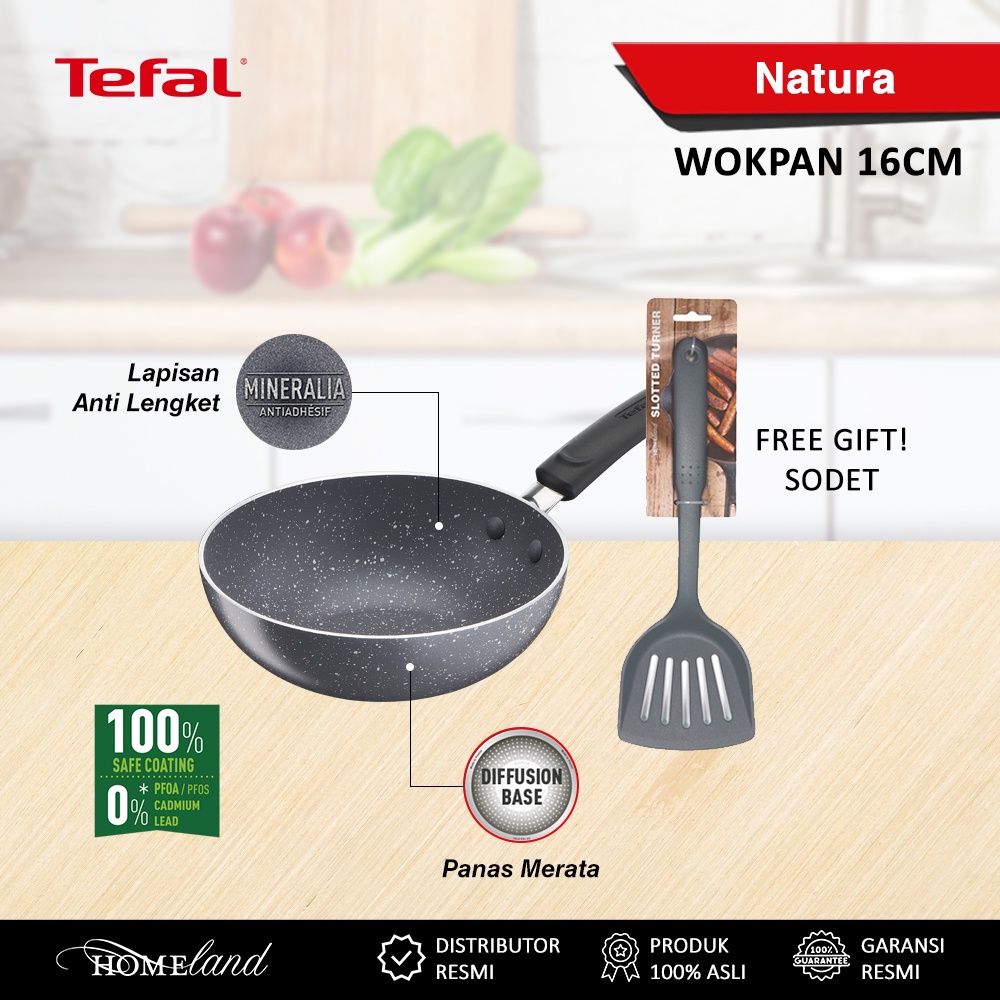 Jual Tefal Natura Wokpan Cm Panci Wajan Penggorengan Shopee Indonesia