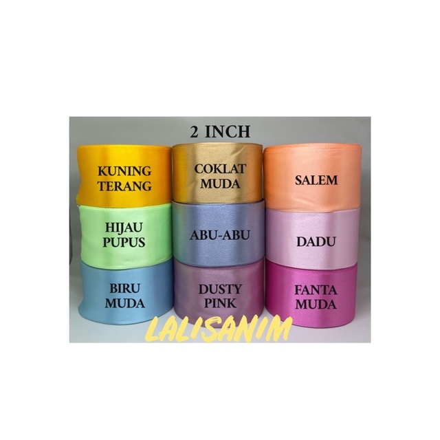 Jual Pita Satin Inch Pita Satin Cm Harga Per Roll Shopee