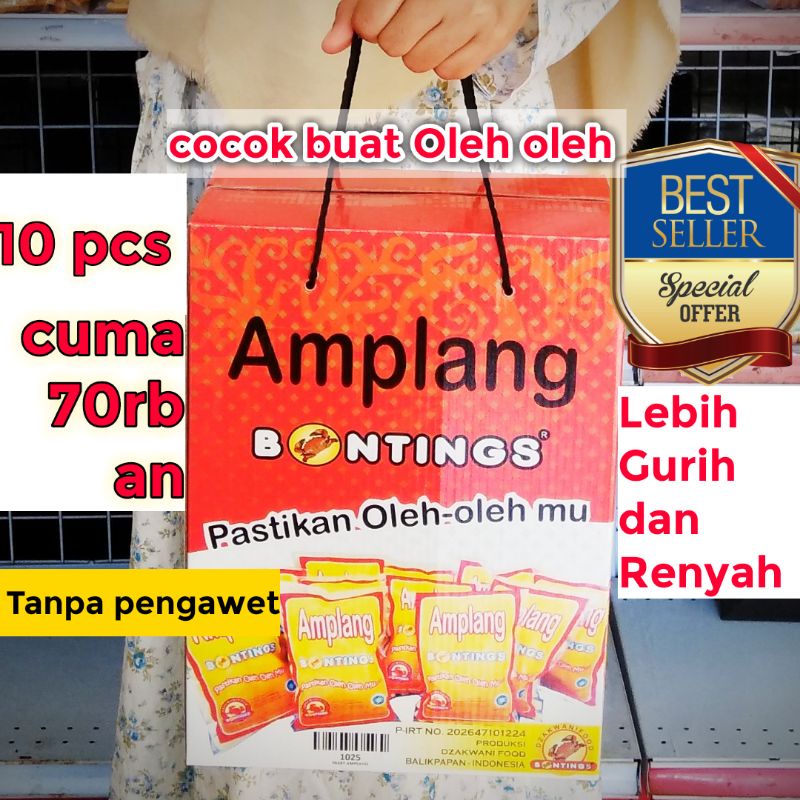 Jual Makanan Cemilan Oleh Oleh Kerupuk Paket Amplang Bontings Original