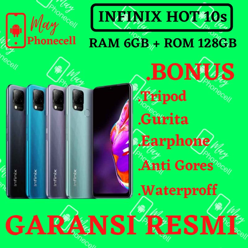 Jual Infinix Hot 10s Ram 6GB Internal 128GB New Baru Garansi Resmi 1