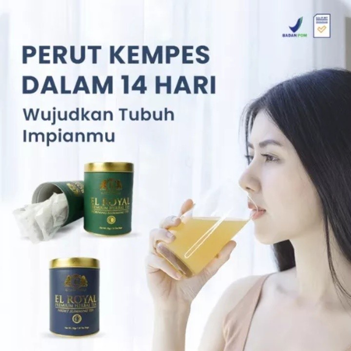 Jual El Royal Premium Tea Teh Pelangsing Siang Malam 1 Paket