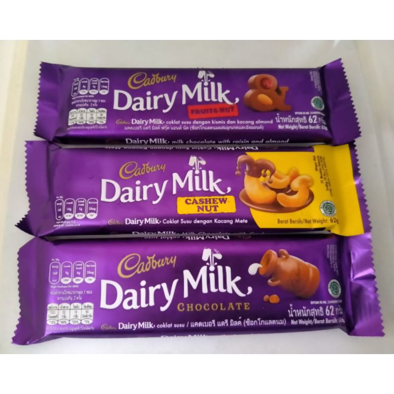 CADBURY DAIRY MILK 62GR Shopee Indonesia