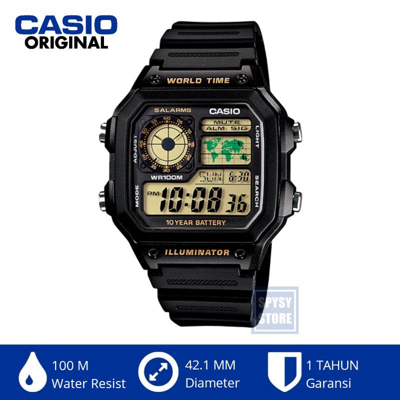 Jual Jam Tangan Digital Pria Casio Ae Wh B Ae Wh Ae