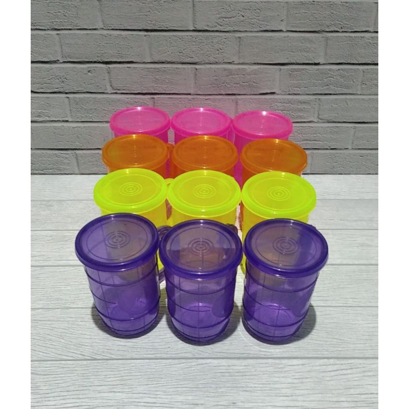 Jual Gelas Minum Plastik Tutup Lusin Warna Shopee Indonesia